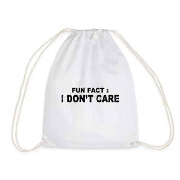 Fun Fact : I Don't Care - Sac de sport léger - blanc - Devant