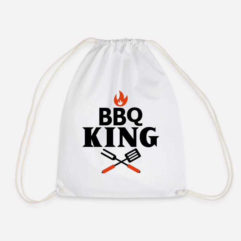 BBQ KING - Grill Roi - King Grilling - Sac de sport léger - blanc