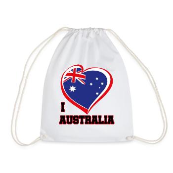I Love AUSTRALIA - Turnbeutel - Weiß - Vorne