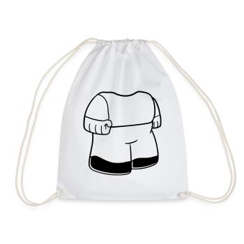 Corps nain petit visage tête comique drôle - Sac de sport léger - blanc - Devant
