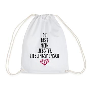Tu es ma personne préférée - je t’aime - Sac de sport léger - blanc - Devant