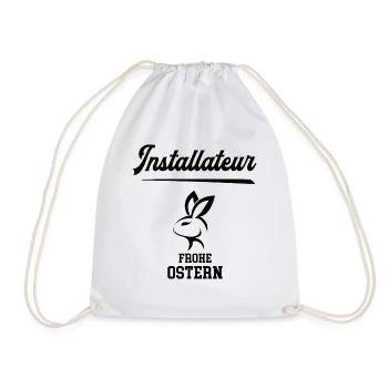 Installateur Ostern Geschenk Klempnerei Meister - Turnbeutel - Weiß - Vorne