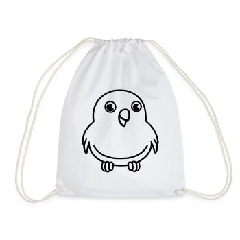 Canari potelé comme illustration vectorielle - Sac de sport léger - blanc - Devant