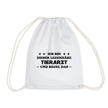 Tierarzt Lustige Spruch Beruf Tierarzt Geschenk - Turnbeutel - Weiß - Vorne