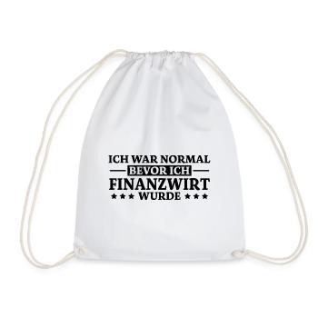 Finanzwirt Spruch Job Lustiges Finanzwirt Geschenk - Turnbeutel - Weiß - Vorne