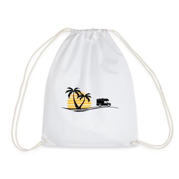 CAMPER BUS VAN Voyage Palmiers Sud - Sac de sport léger - blanc - Devant