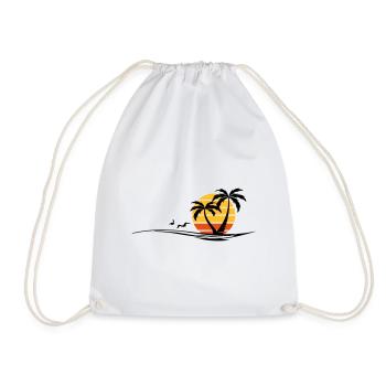 PALMEN STRAND Waves Summer Vacation - Drawstring Bag - white - Front