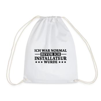 Installateur Spruch Heizung Installateur Geschenk - Turnbeutel - Weiß - Vorne