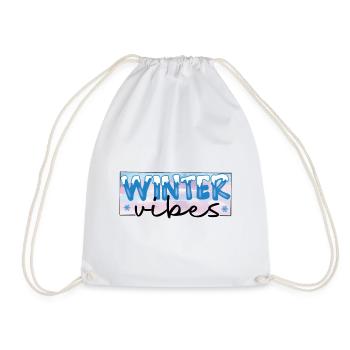 Winter vibes Winter 2021 Fashion and Gifts - Drawstring Bag - white - Front