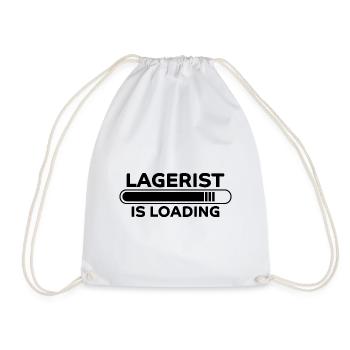 Lagerist Spruch Logistik Lustige Lagerist Geschenk - Turnbeutel - Weiß - Vorne