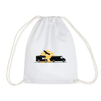 CAMPER BUS CAMPING-CAR Voiture - Sac de sport léger - blanc - Devant