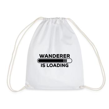 Wanderer Spruch Outdoor Lustiges Wandern Geschenk - Turnbeutel - Weiß - Vorne