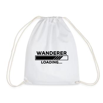 Wanderer Spruch Outdoor Lustiges Wandern Geschenk - Turnbeutel - Weiß - Vorne