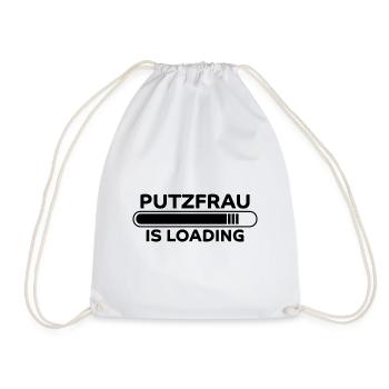 Putzfrau Spruch Reinigungskraft Putzfrau Geschenk - Turnbeutel - Weiß - Vorne
