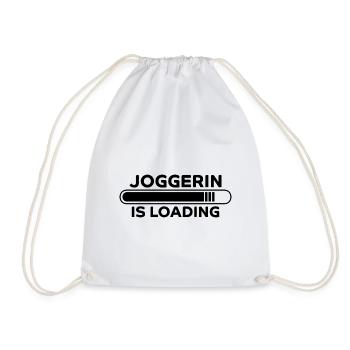 Joggerin Spruch Laufen Joggen Joggerin Geschenk - Turnbeutel - Weiß - Vorne