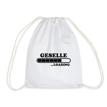 Geselle Spruch Lustiges Gesellenprüfung Geschenk - Turnbeutel - Weiß - Vorne