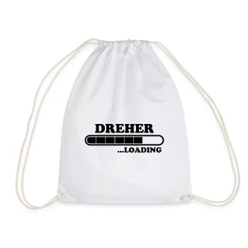 Dreher Spruch Drehmaschinen Lustig Dreher Geschenk - Turnbeutel - Weiß - Vorne