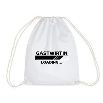 Gastwirtin Spruch Kneipe Wirtin Gastwirt Geschenk - Turnbeutel - Weiß - Vorne
