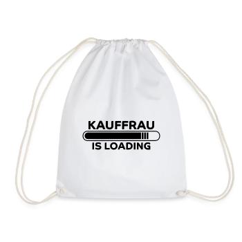 Kauffrau Spruch Verkäuferin Witz Kauffrau Geschenk - Turnbeutel - Weiß - Vorne