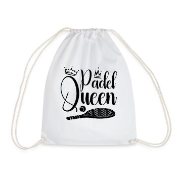 Women Padel Queen Padel Player Tennis Padelist - Drawstring Bag - white - Front