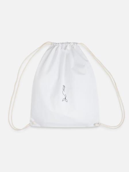 Sirène silhouette conte de fées dessiné à la main - Sac de sport léger - blanc