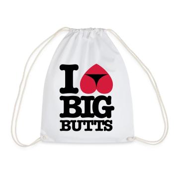 I_love_big_butts - Turnbeutel - Weiß - Vorne