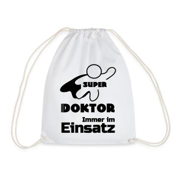 Super Doktor Geschenk - Turnbeutel - Weiß - Vorne