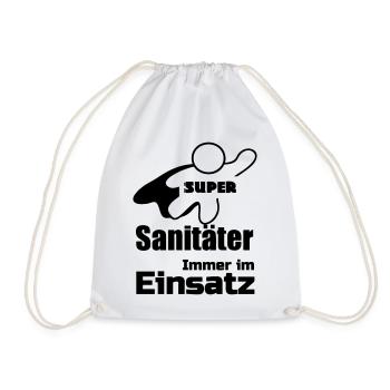 Super Sanitäter Geschenk - Turnbeutel - Weiß - Vorne