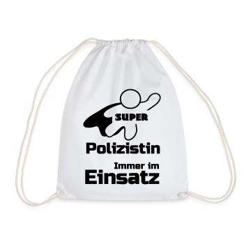 Super Polizistin Geschenk - Turnbeutel - Weiß - Vorne