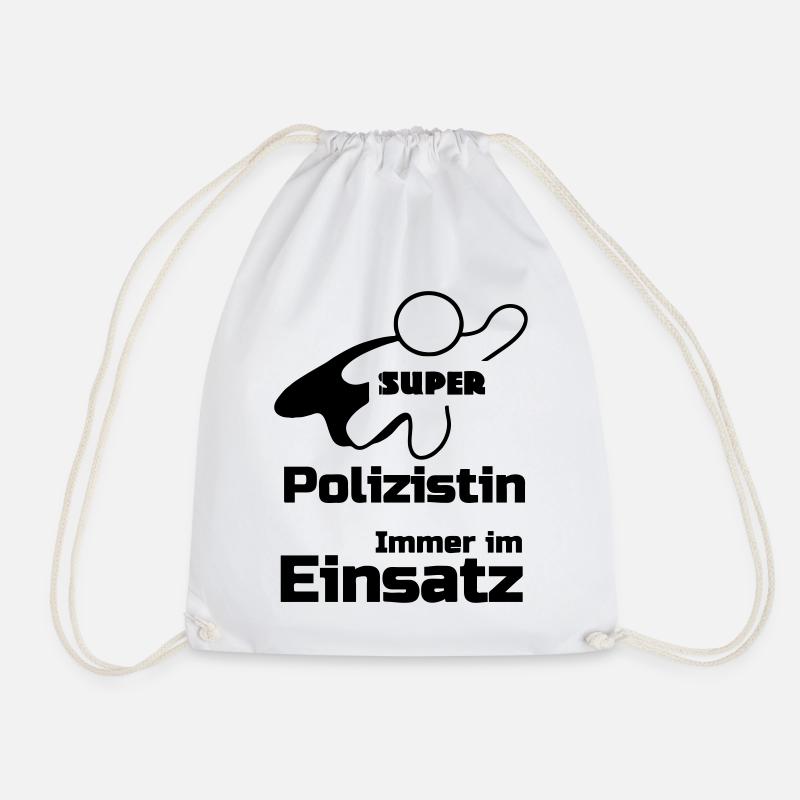 Super Polizistin Geschenk - Turnbeutel - Weiß