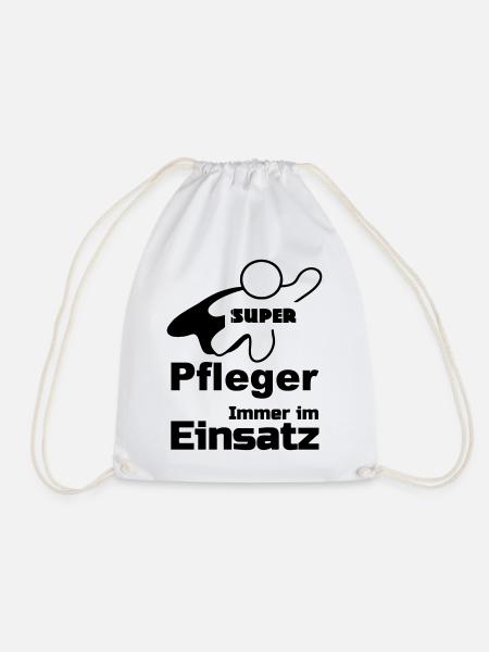 Super Pfleger Geschenk - Turnbeutel - Weiß