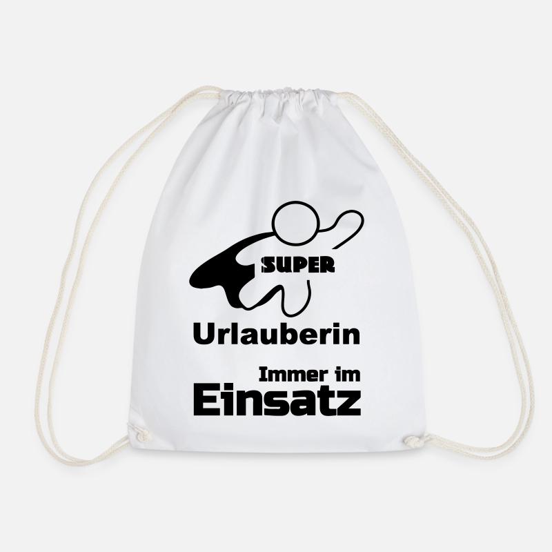 Super Urlauberin Geschenk - Turnbeutel - Weiß