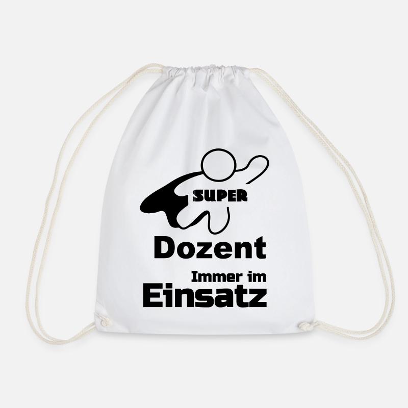 Super Dozent Uni, Lehrer, Studium, Geschenk - Turnbeutel - Weiß