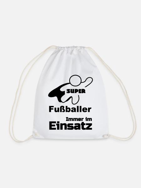 Super Fußballer Fußball, Sport, Geschenk - Turnbeutel - Weiß