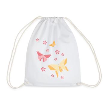 Papillons origami - Sac de sport léger - blanc - Devant