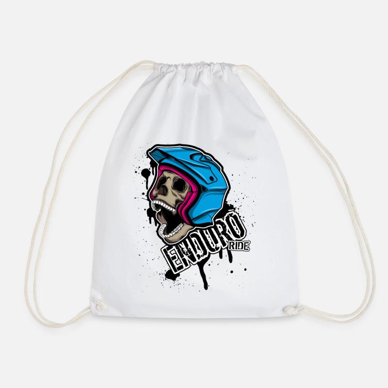 Enduro Ride - Drawstring Bag - white
