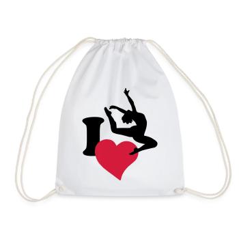 I love to dance - Drawstring Bag - white - Front