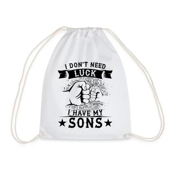 Je n’ai pas besoin de chance j’ai mes fils - Sac de sport léger - blanc - Devant