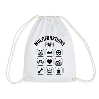 Multifunktions Papi (9 Icons) - Turnbeutel - Weiß - Vorne