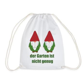 Gartenzwerge lustig - Turnbeutel - Weiß - Vorne