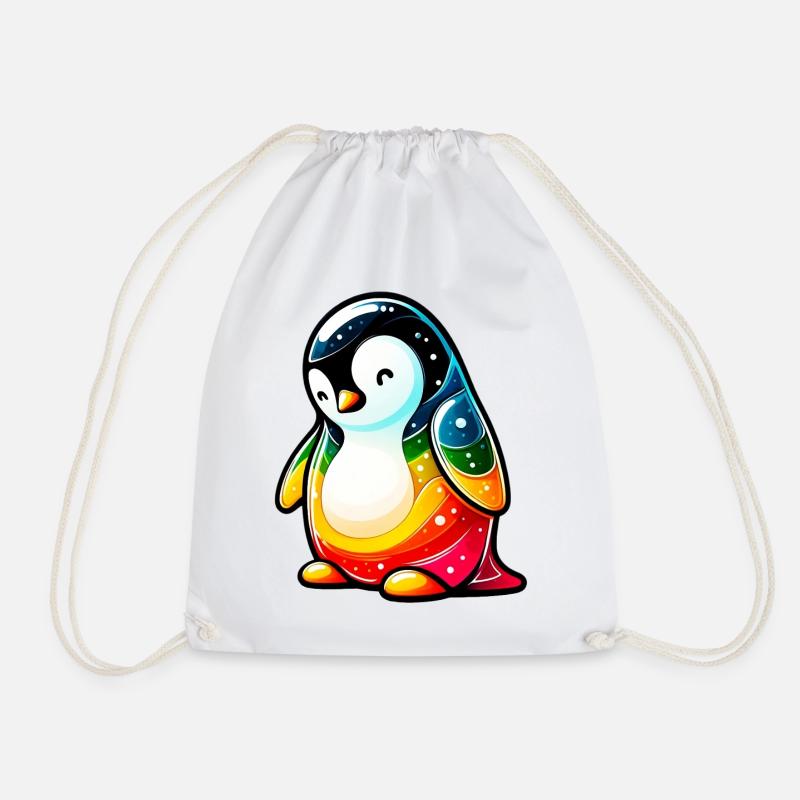Pinguin - Turnbeutel - Weiß