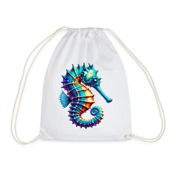 Seahorse - Drawstring Bag - white - Front