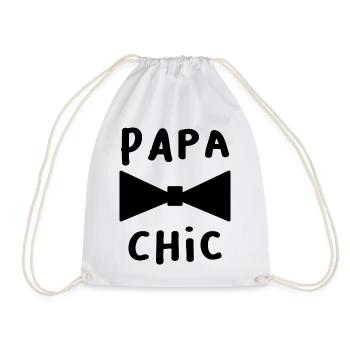 VATERTAG. FROHER VATERTAG. PAPA - Turnbeutel - Weiß - Vorne