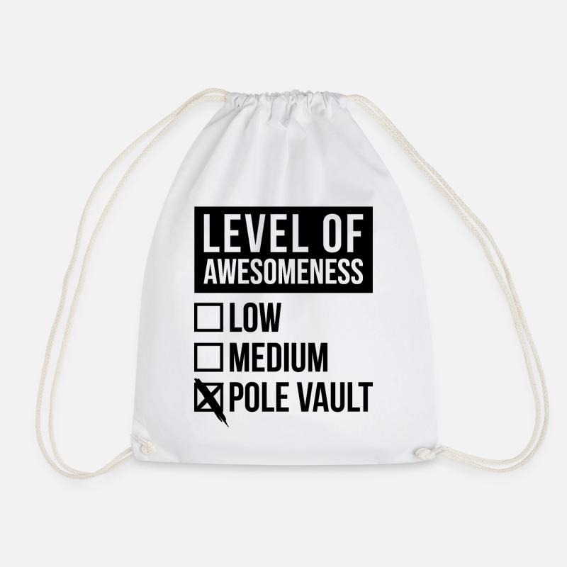 Pole Vault - Drawstring Bag - white