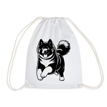 American Akita - Turnbeutel - Weiß - Vorne