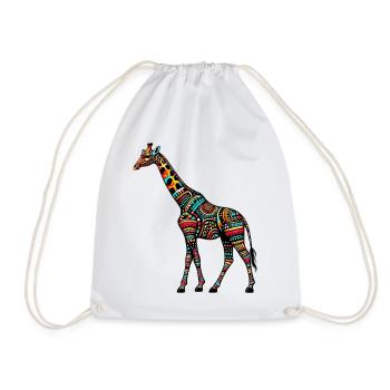 Giraffe - Drawstring Bag - white - Front