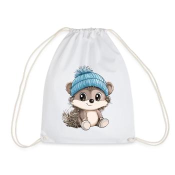 Igel Süß Niedlich Baby Kinder Tier Cartoon - Turnbeutel - Weiß - Vorne