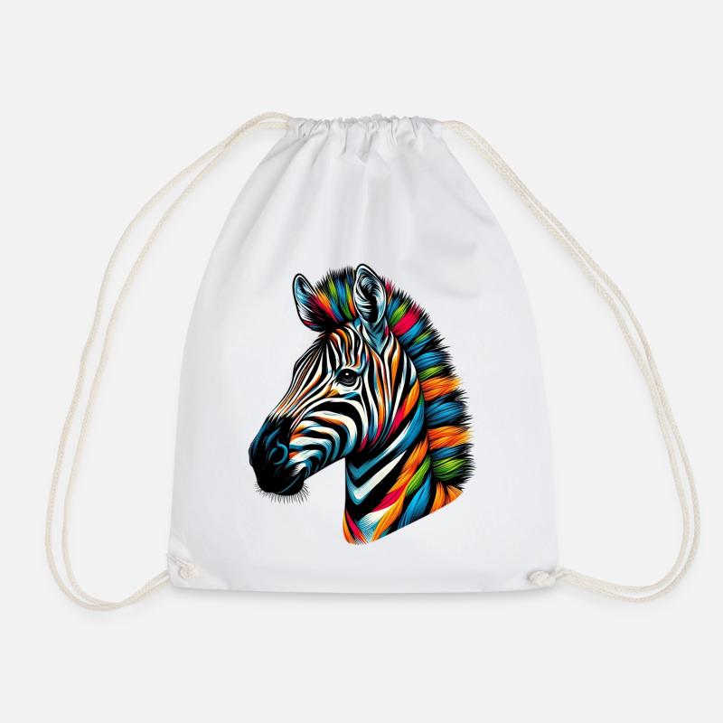 Zebra - Turnbeutel - Weiß