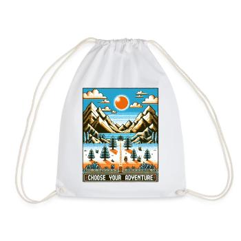 Retro Gaming Adventure - Drawstring Bag - white - Front