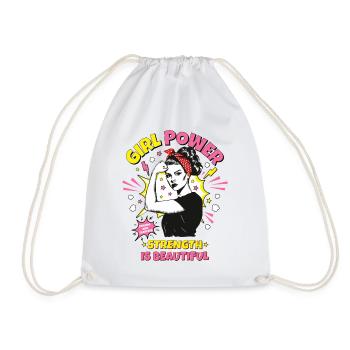 Femme Pop Art Girl Power Girl Power Girl Strong - Sac de sport léger - blanc - Devant